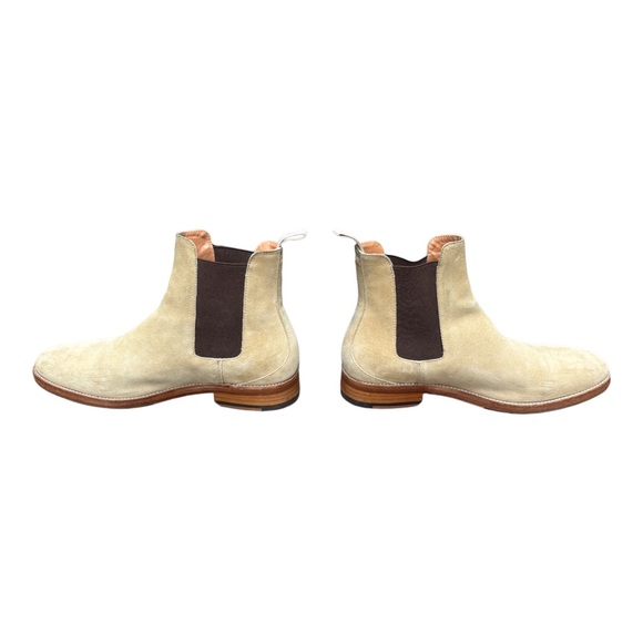 New Republic Men’s 40.5 (7 1/2) Ventura Chelsea Tan Suede Boots, Suede Booties - Picture 4 of 12